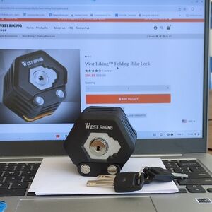 Black Folding Bike Lock